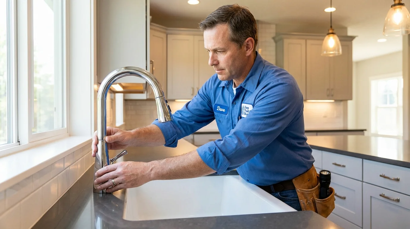 Kitchen faucet installation by Johns Plumbing LLC in Jerseyville